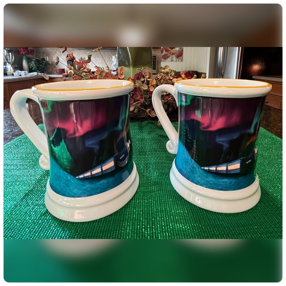 Polar Express-Ceramic 3-D Train Coffee, Cocoa, Tea Mug Pair - Picture 2 of 6